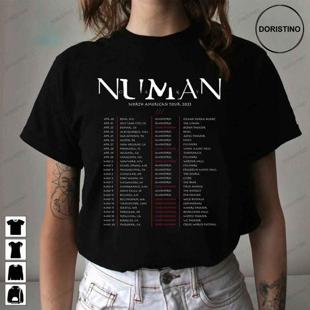 Gary Numan Ministry North Merican Tour 2023 Trending Style